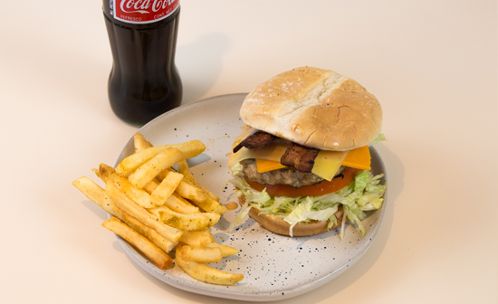 Chicken Burger with Fries and Coke