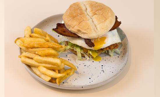 Premium Kettle Chicken Sandwich with fries